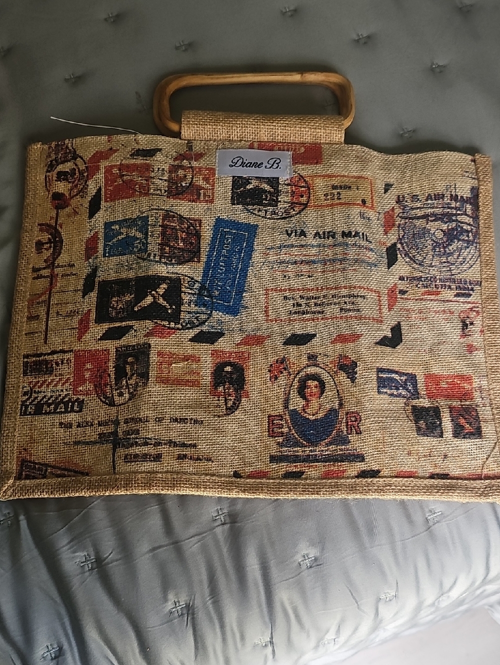 Diane B tote Travel Theme Canvas
